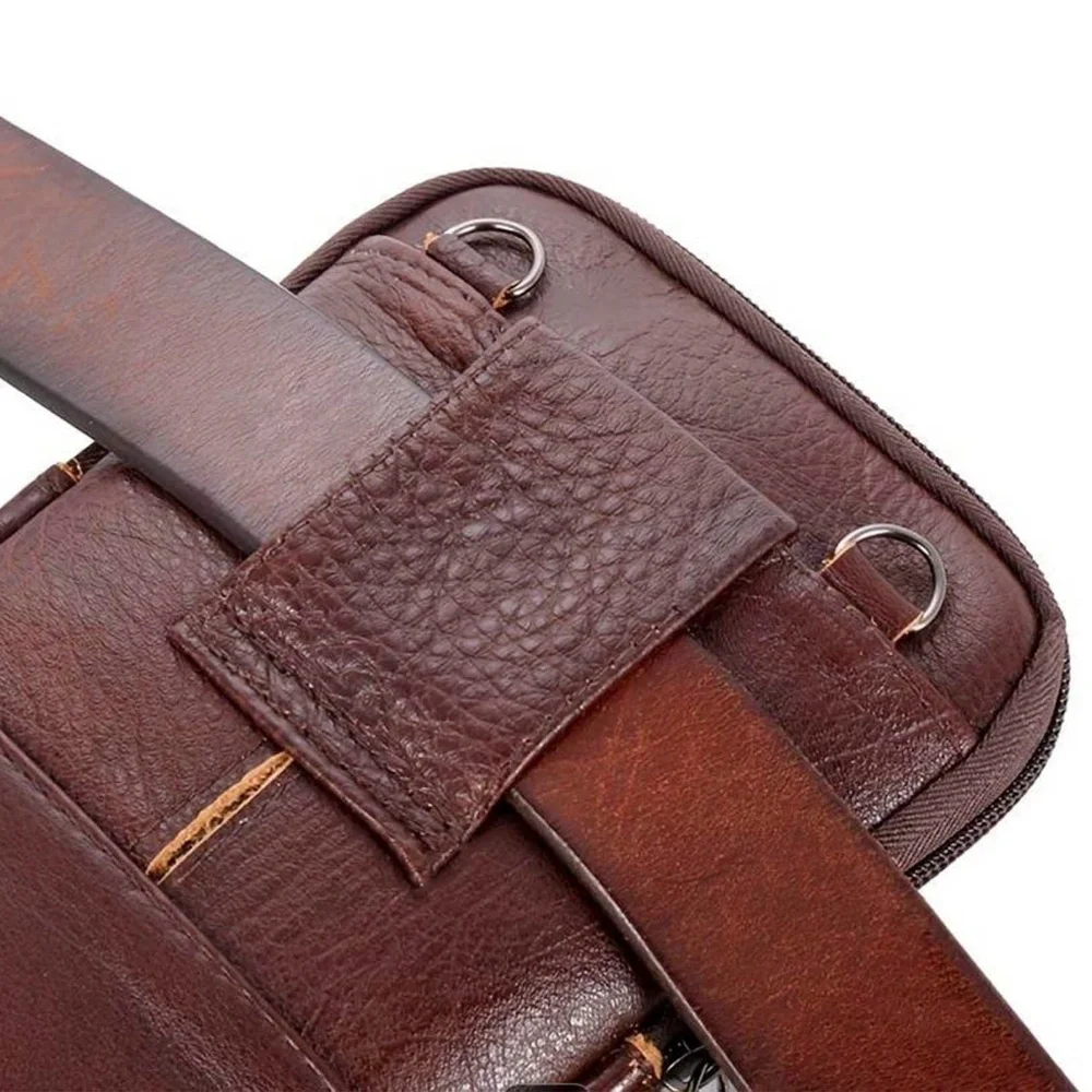 Leather Phone Bag Coffee Dk Brown
